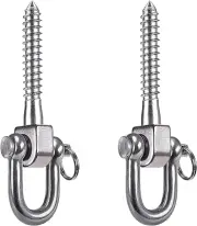 Ceiling Hooks Heavy Duty Pack of 2 Stainless Steel Heavy Duty 180° Swing Hooks S