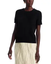 C by Bloomingdale's Cashmere Short Sleeve Cashmere Shell Top - Exclusive
