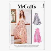ChicWide Stitch Kit: Misses' Multicolor Wide Leg Pants, Code M8223, Sizes XS-M