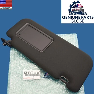 GENUINE 11-13 SCION tC RIGHT PASSENGER GRAY SUN VISOR W/MIRROR 74310-21200-B2