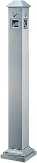 Outdoor Standing Ashtray Vertical Ash ColumnSmoking AreaSmoking WastebasketStainless SteelCigarette Butt CollectionOutdoor Ashtray Outdoor/Ash Tray(Silver)