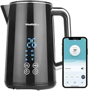 Smart Kettle by WeeKett - voice control with Amazon Alexa, Google & Siri, Temperature Control, Keep Warm, LED Touch Display, Stainless Steel Insulated, Cool Touch, BPA Free, Black, 2200W, 1.7L