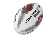 Rhino League Vortex Elite Rugby Ball (White/Maroon/Grey) (5)