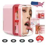 Portable 6L Cosmetic Mini Fridge with Adjustable Temperature Control & Mirror