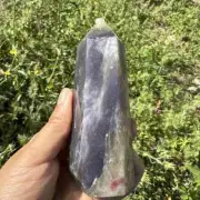 360g Natural unicorn Stone obelisk quartz crystal tower point healing decor gift