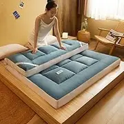 Foldable futon Mattress, Portable Guest Sleeping pad, Full Size Camping mat, Suitable for Single Double Bed, Student Dormitory, Reclining Sofa