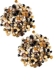 Yardwe Bright Colored Stones 2 Bags of Pebbles for Aquariums Decorative Fish Tank Gravel