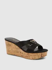 GUESS Women's Black Lonaa Platform Sandals Size: 7