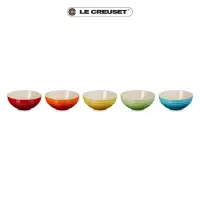 在飛比找momo購物網優惠-【Le Creuset】瓷器沙拉碗組15cm-5入(櫻桃紅/