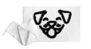 Dog Whisperer Dog Rug & Towel Bath Set Super Absorbent Black & White Mat Wash
