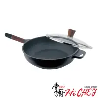 在飛比找momo購物網優惠-【CHEF 掌廚】木柄輕量不沾鍋30CM(平底鍋)