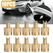 10X Car Motorcycle Copper Slotted Head Valve Stem Caps With Core Remover Parts (for: Audi)