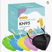 MOORAY KN95 Face Mask for kids 25 Pack, 5 Layers Cup Dust Mask w/ Adjust…