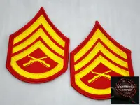 在飛比找露天拍賣優惠-重磅 美國海軍陸戰隊/USMC 禮服軍銜徽章/臂章 上士/E