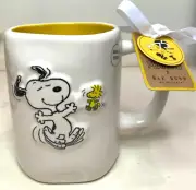 Rae DUNN Peanuts Snoopy & Woodstock ~ best friends ~2 Sided Mug Coffee Tea Cup