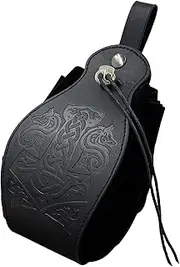Hailong Ming Draw String Beutel Matted Northern Belt Bag for Cosplay Role -Playing Parties, Wolf Hammer, as described
