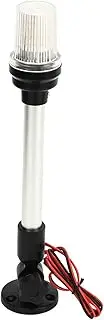 12 Inch Boat Stern Light Warm White High Visibility IP66 Waterproof Boat Navigation Light, 180 Degree Adjustable, Fold Down with Stable Base and Pole for Fishing Boats Yachts Ships