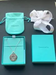 Tiffany Co Sterling Silver Large Zodiac Sagittarius Round Arrow Charm Pendant