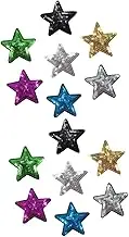 GAXIRE 14Pcs Star Shaped Sequin Appliques for Clothing Embroidery Patches Vibrant Decorative Badges Colors for Clothes Backpacks DIY Projects