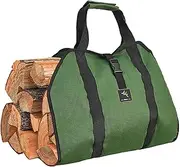 [MOPHOEXII] Firewood Carrier with Handles – Extra Large Canvas Wood Log Carrier Tote Bag for Home Fireplaceor Camping - Heavy Duty Firewood Log Carrier, Classic, Durable Design, Includes a Handy Side Pocket