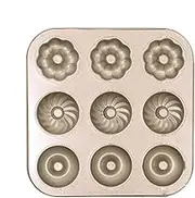 Doughnut Pan - Nonstick Carbon Steel Doughnut Mold Bagel Bakeware | Heat Resistant Baking Shaper Cake Making Supplies for Bakery, Kitchen, Work with Oven Fryer