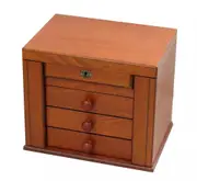 Jewellery Box: Large Wooden Display Case for Rings, Necklaces, and More