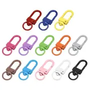 Swivel Clasps Lanyard Snap Hook 33x13mm/1.3x0.51" 39Pcs Alloy Lobster Multicolor