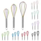 Manual Silicone Whisk Manual Eggs Beater Durable Kitchen Pastry Tools for Baking