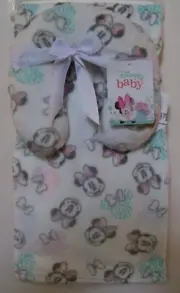 Disney Baby 2 Pc Minnie Mouse Head Rest Travel Pillow and Very Soft Baby Blanket