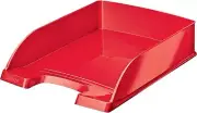 Leitz Wow A4 Letter Tray, Red Desk Tray Organiser, A4 Paper Tray, 52263023