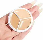 Tricolor Concealer, 2025 New Tri Color Face Concealer Highlight Contour Palette, Makeup Color Correcting for Mature Light Medium Skin (Natural)