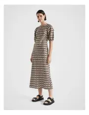 [Seed Heritage] Linen Retro Slip Dress in Multi Retro