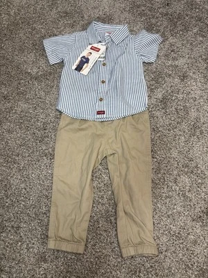 Wrangler Outfit Set 24 Months Button Up And Pants NWT