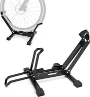 Bike Storage Rack for Garage - Indoor Bicycle Floor Stand for 20”-29” Mountain and Road Bikes - Space-Saving Garage Bike Stand
