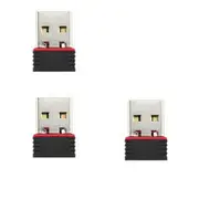 3 PCS Nano USB Wireless N 802.11n Mini WiFi N Network Adaptor Dongle for PC Laptop
