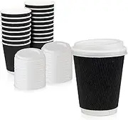 TAVICE Disposable Coffee Cups 8oz 12oz 16oz Bulk Takeaway Paper Triple Wall Take Away (16Oz 50 Pack)