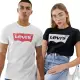 【LEVIS】刷舊LOGO印刷 圓領短T 基本款T恤(美國進口平行輸入)