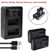 EN-EL20 Battery or USB dual charger for Nikon Coolpix A, Coolpix P1000, DL24-500