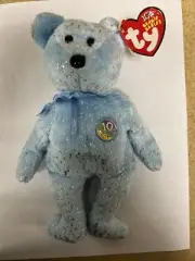 TY Beanie Baby - DECADE the Bear (Light Blue Version) (8.5 inch)