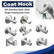 304 Stainless Coat Robe Hook Door Single/Double Towel Hanger Wall Mount All-Type