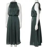 Nicole Miller Tie Neck Emerald Green Dress NWT Medium