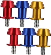 Motorcycle Swing Arm Screws 6 Pack Aluminum Alloy Swing Arm Spools Slider Quick Installati