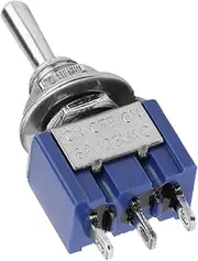 EVTSCAN 10Pcs SPDT Mini Toggle Switch 6A 125V AC, ON OFF ON 3 Position 3 Pin, with Solder Terminal, for Automotive, Guitar, Electronics