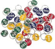 Angoily 40pcs Numbered Storage Hand Plates: Metal Key Tags with Id Labels for Bathhouse Spa and Locker - Double-Sided Identification Keychain Name Tags
