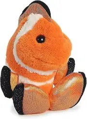 Aurora World Taddle Toes Plush, Fins Clown Fish 10" Tall - Big Cuddly Feet