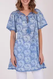 Paisley Crinkle Tunic--ALE-3013098