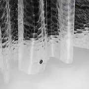 [Ga-Geetopia] Thin 3D EVA Shower Curtain Liner Water Cube, 72x72 Premium Light Weight Clear Plastic Bathroom Shower Curtain with Rustproof Metal Grommets 3 Magnets for Shower Stall, Bathtubs(No Hooks)