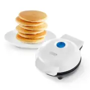Dash DMS001WH Mini Maker Electric Round Griddle for Individual Pancakes,