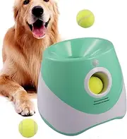 Automatic Dog Ball Launcher, Dog Tennis Ball Launcher Interactive Dog Toys with 3 Tennis Balls, Rechargeable Ball Thrower for Dogs, Launch Distance 10-30ft