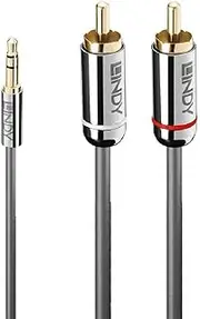 LINDY 35337 10m 3.5mm to Phono Audio Cable, Cromo Line